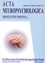 wydawnictwo ACTA Neuropsychologia